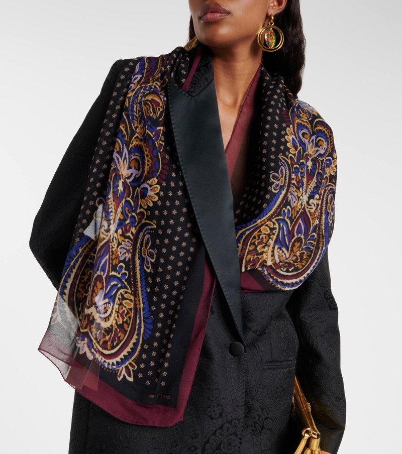 Etro Tosca paisley silk scarf outlook