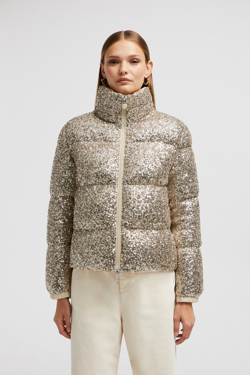 Anternes Sequin-Embroidered Short Down Jacket 3