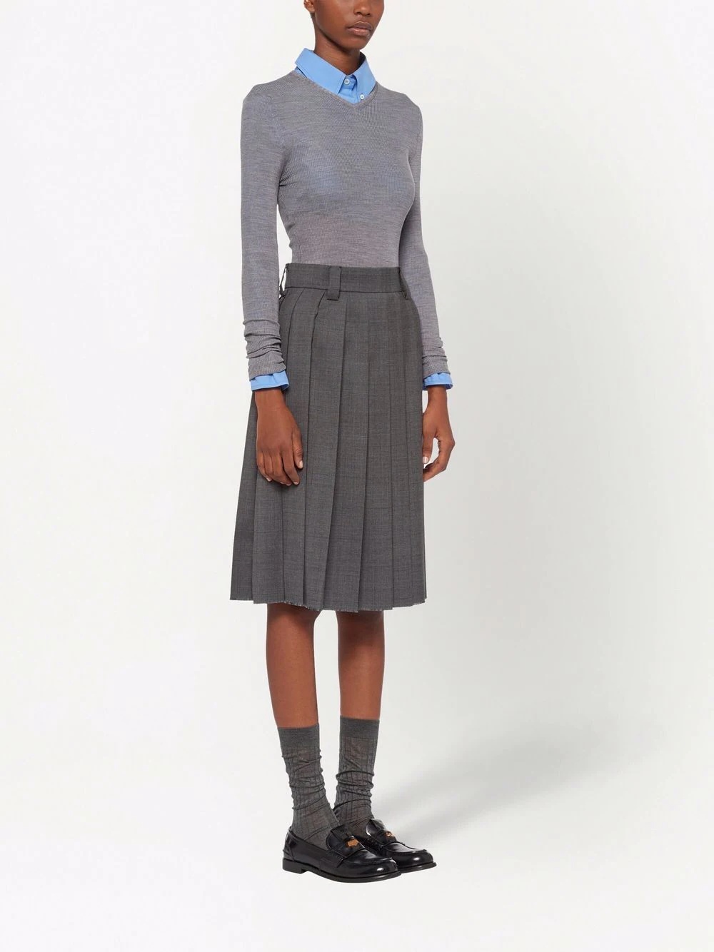 Prince Of Wales-check wool skirt - 3