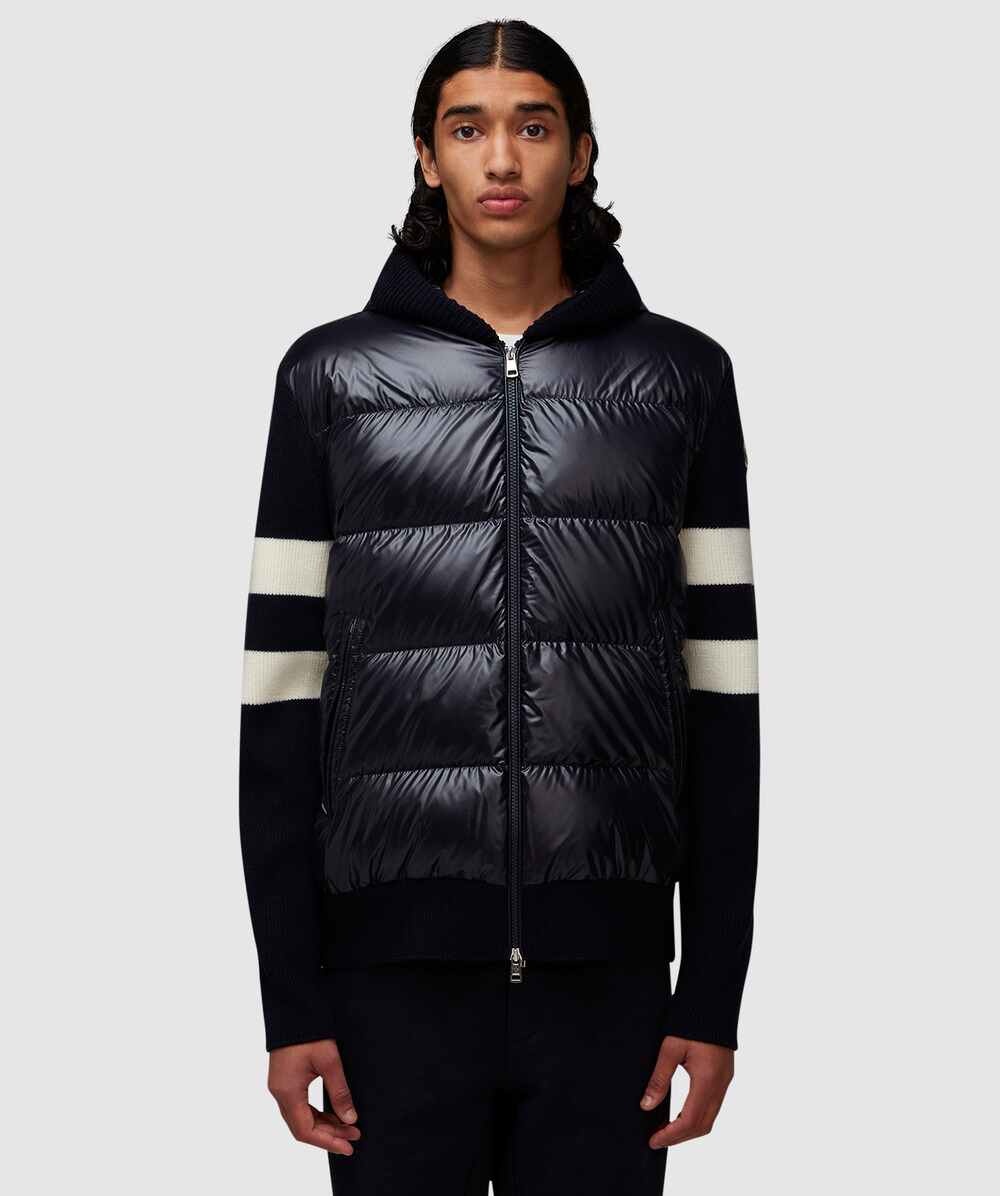 MONCLER｜JACKETS (9B00013 M1131 999) Moncler Logo Patch Padded Zip-Up Jacket 9B00013 M1131 999