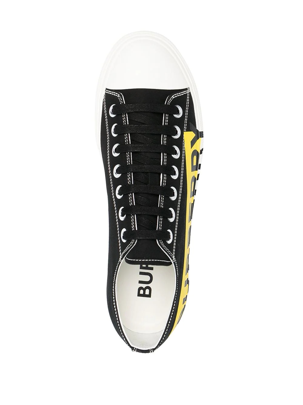 side logo print sneakers - 4