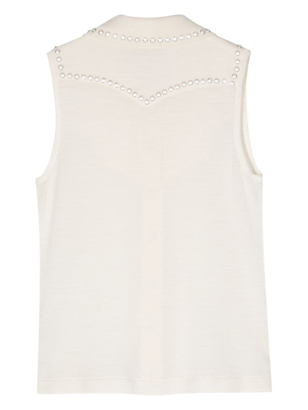 stud-embellished vest - 2