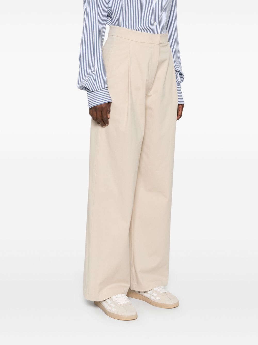 pleat-detail trousers - 3