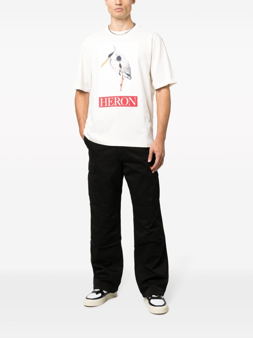 Heron Bird Painted cotton T-shirt - 2