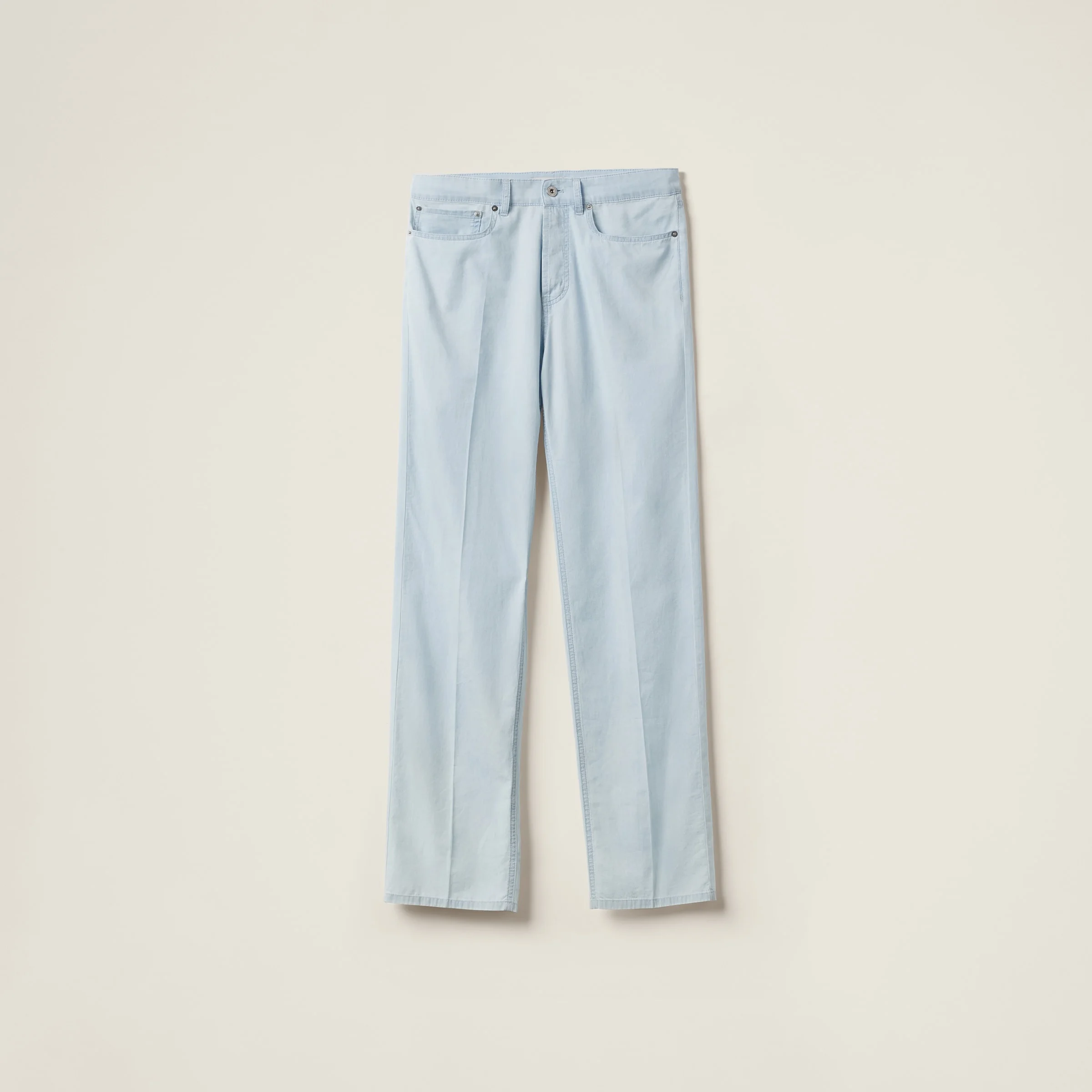 Five-pocket chambray denim jeans - 1