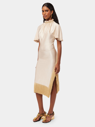 Paco Rabanne JERSEY CREAM DRESS WITH BEADS outlook