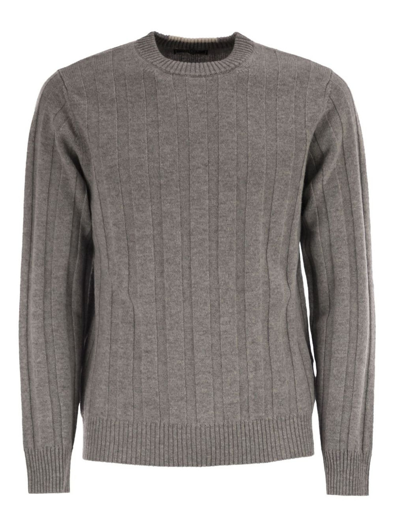ribbed crew neck sweater 1