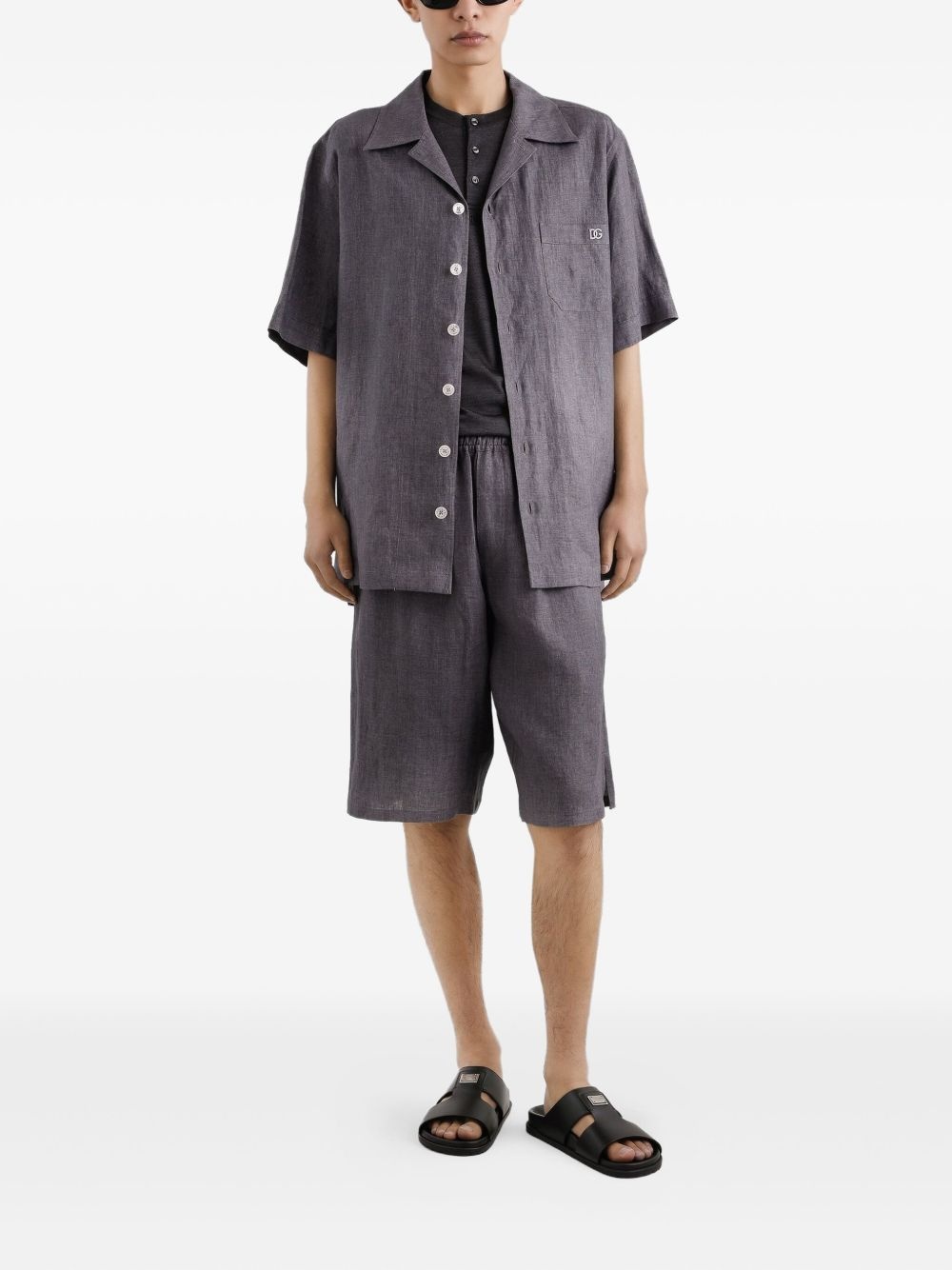 linen bermuda shorts - 2