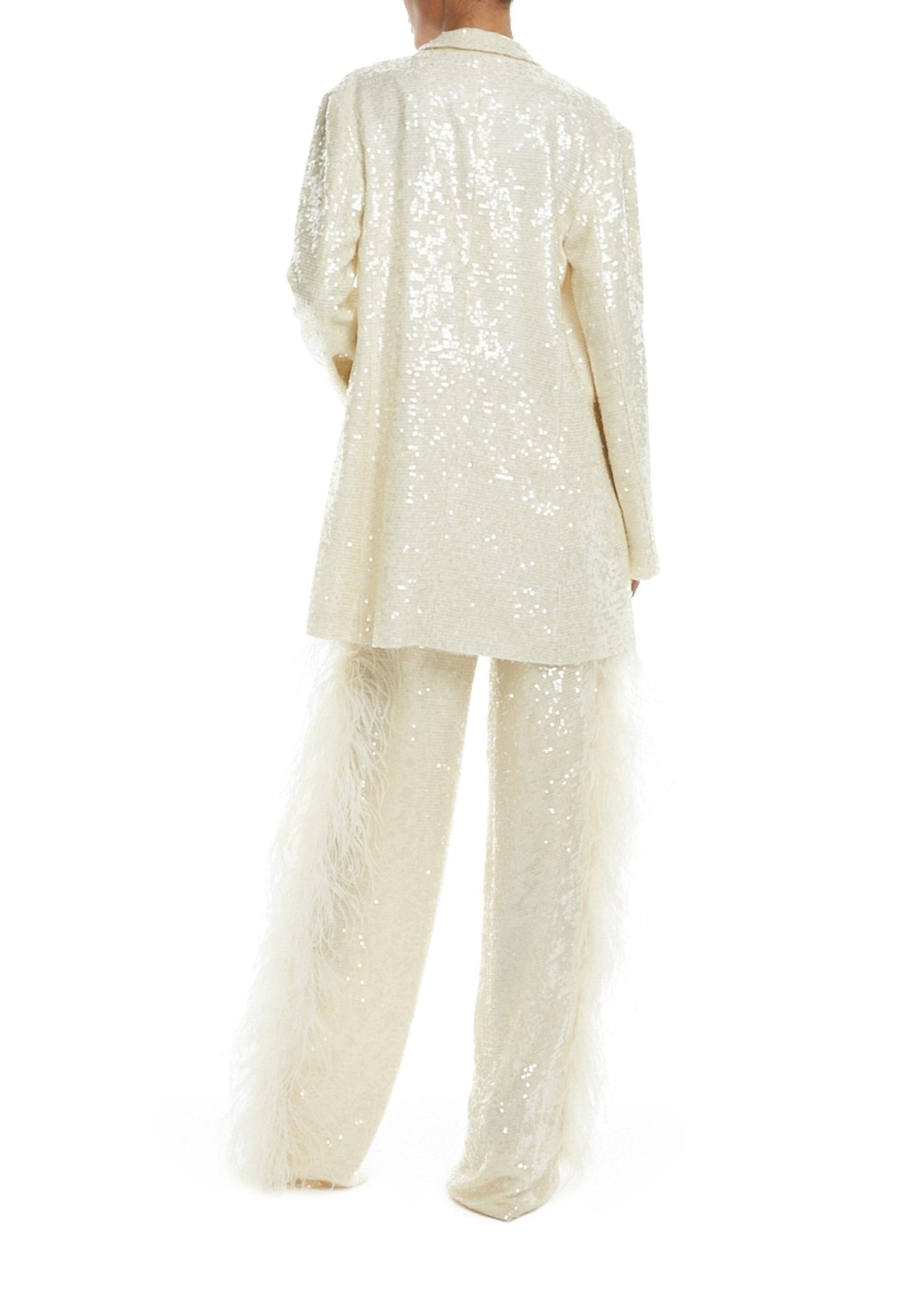 Sequin Single Breasted Blazer - 4