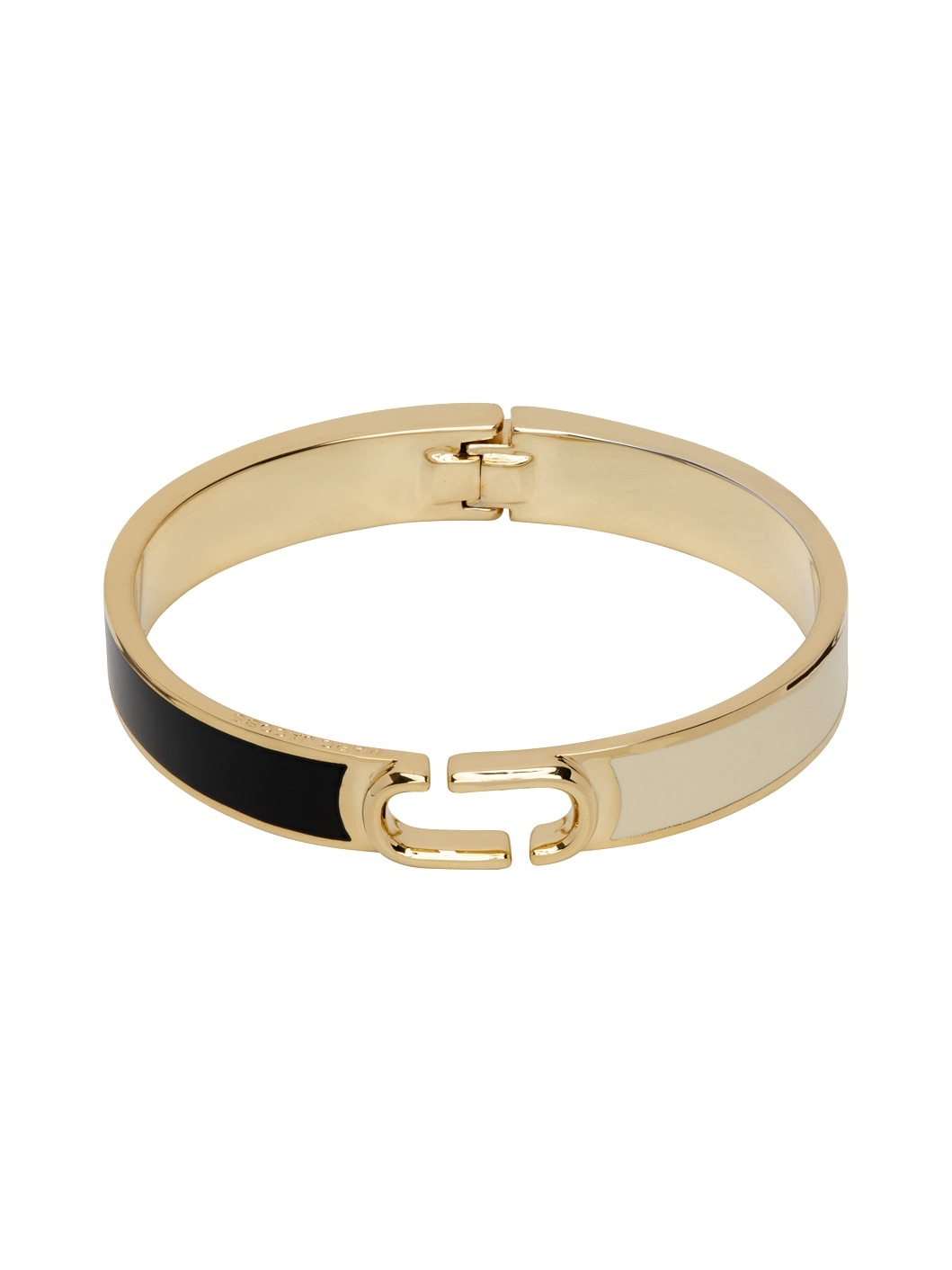 Gold & Beige J Marc Hinge Cuff Bracelet - 1