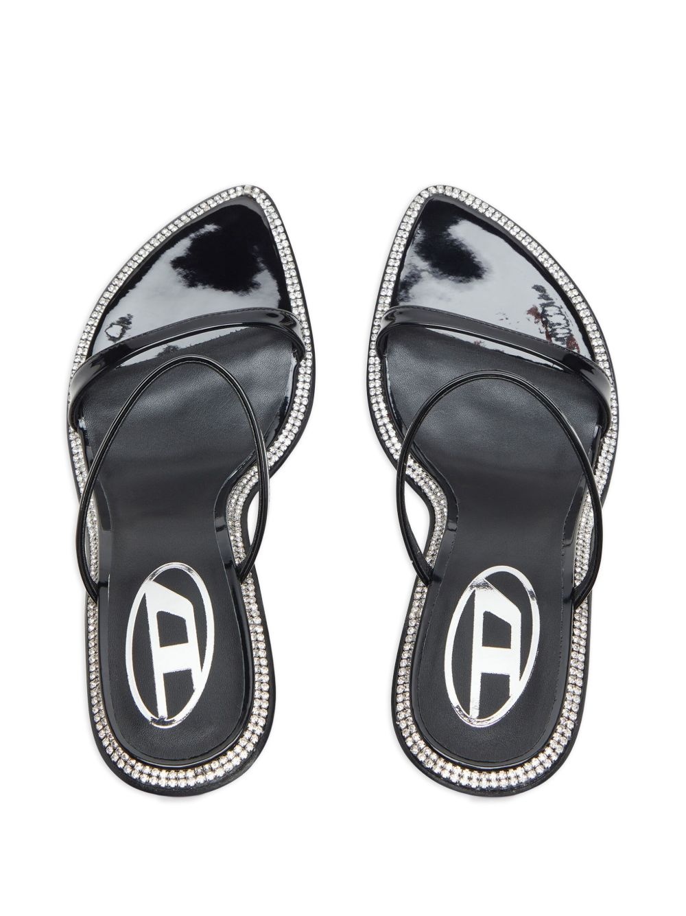 90mm crystal-embellished stiletto sandals - 3