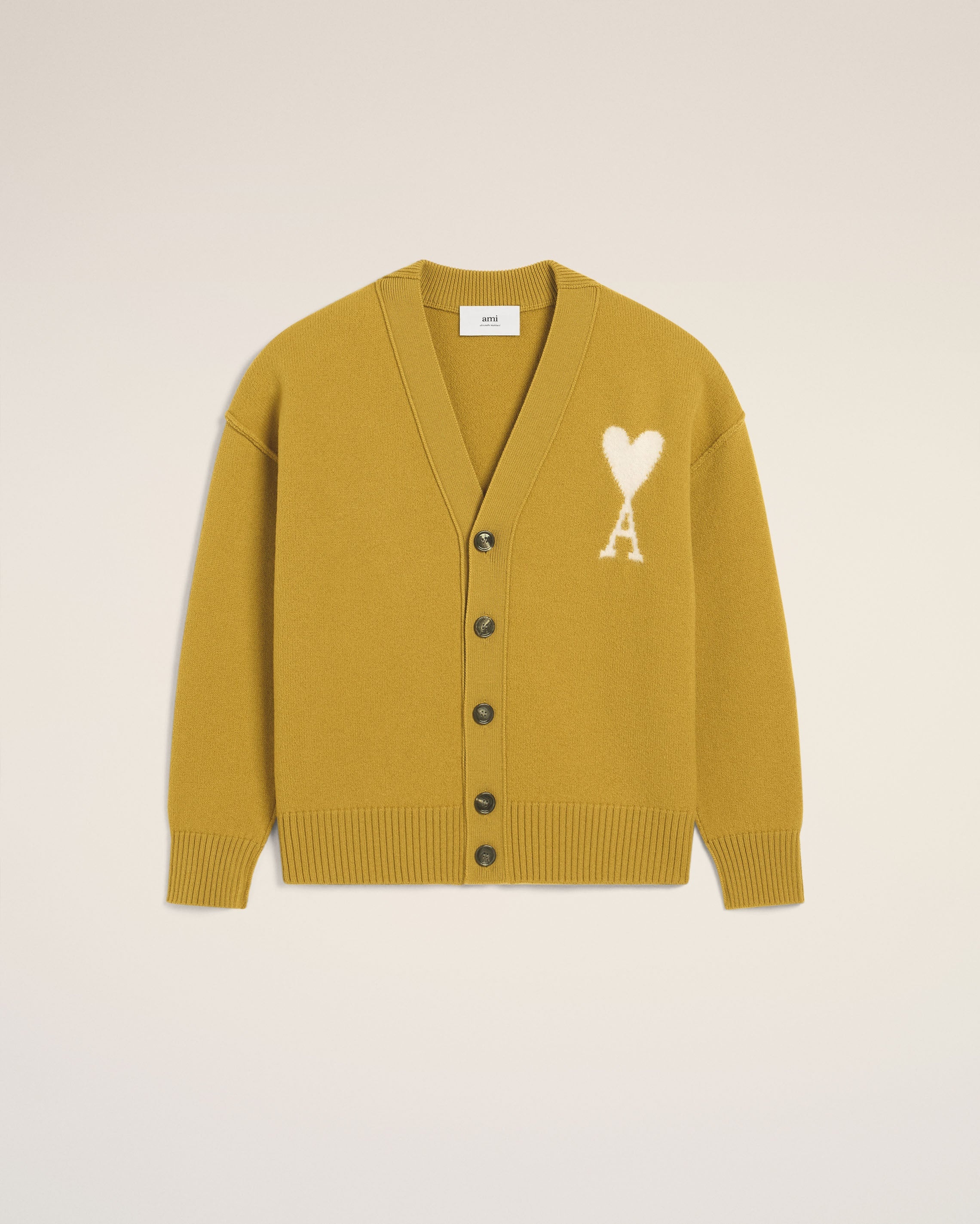 MUSTARD WOOL AMI DE COEUR CARDIGAN - 2