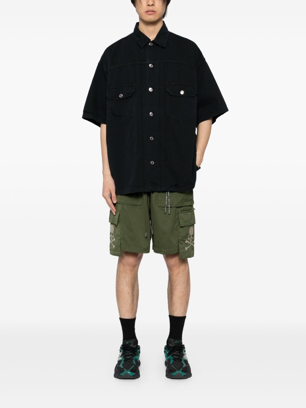 skull cargo shorts - 2