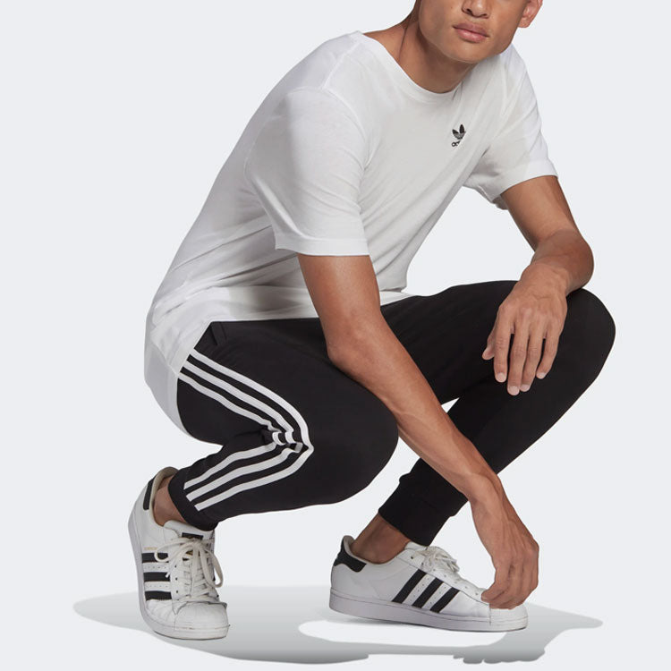 adidas originals Classic Side Stripe Bundle Feet Casual Running Sports Pants Black GN3458 - 4