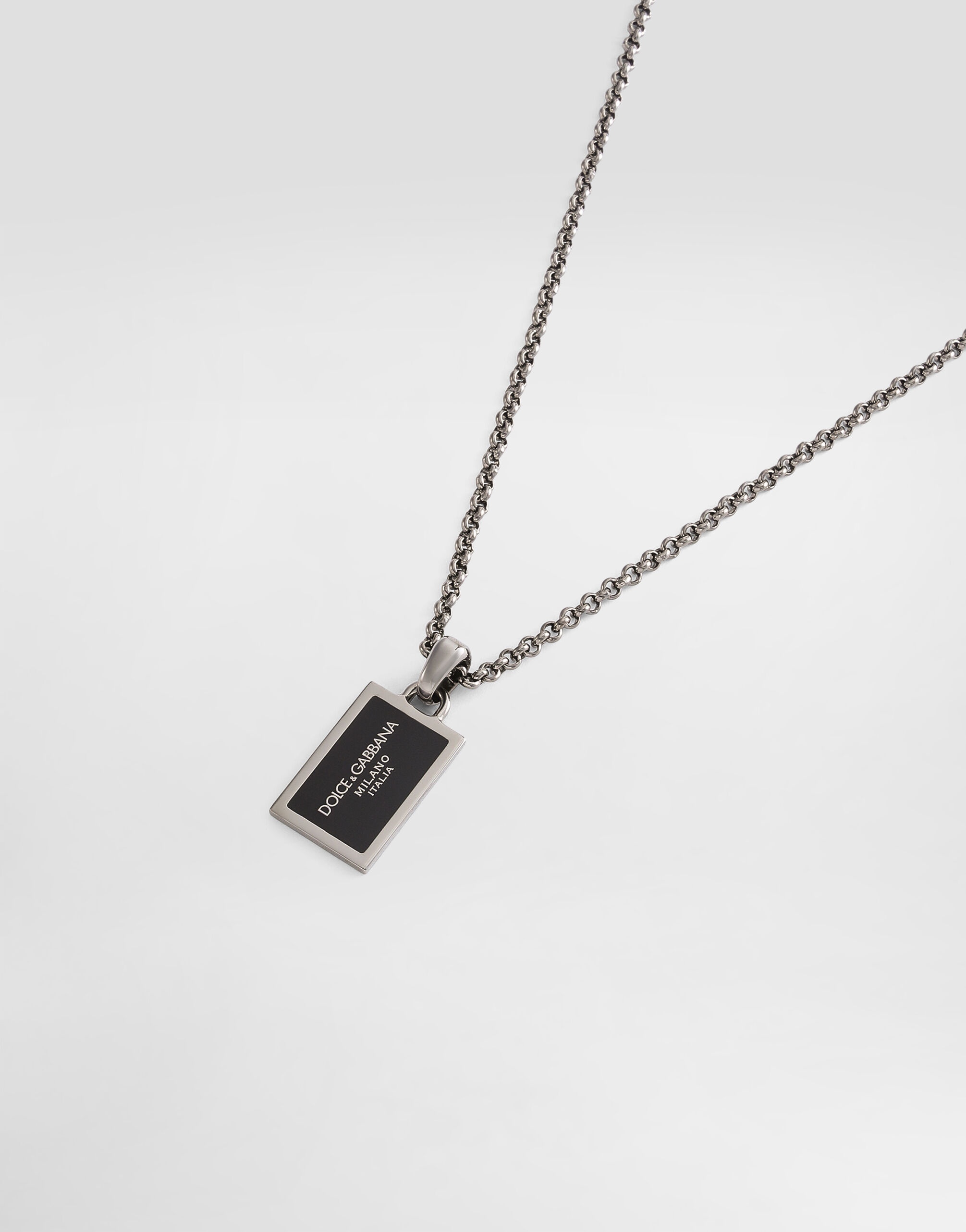 Metal necklace with logo - 3