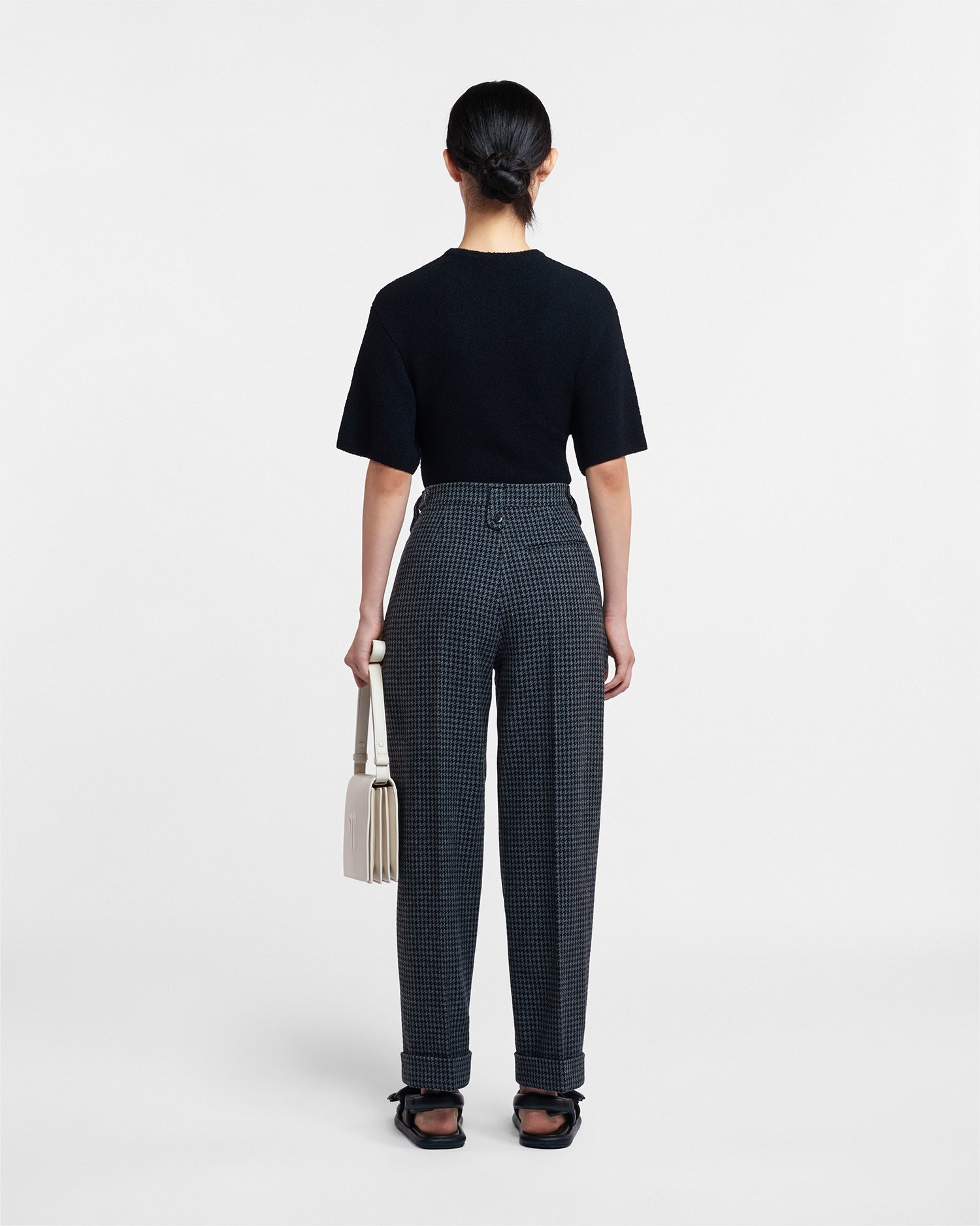 Houndstooth Wool Pants - 4