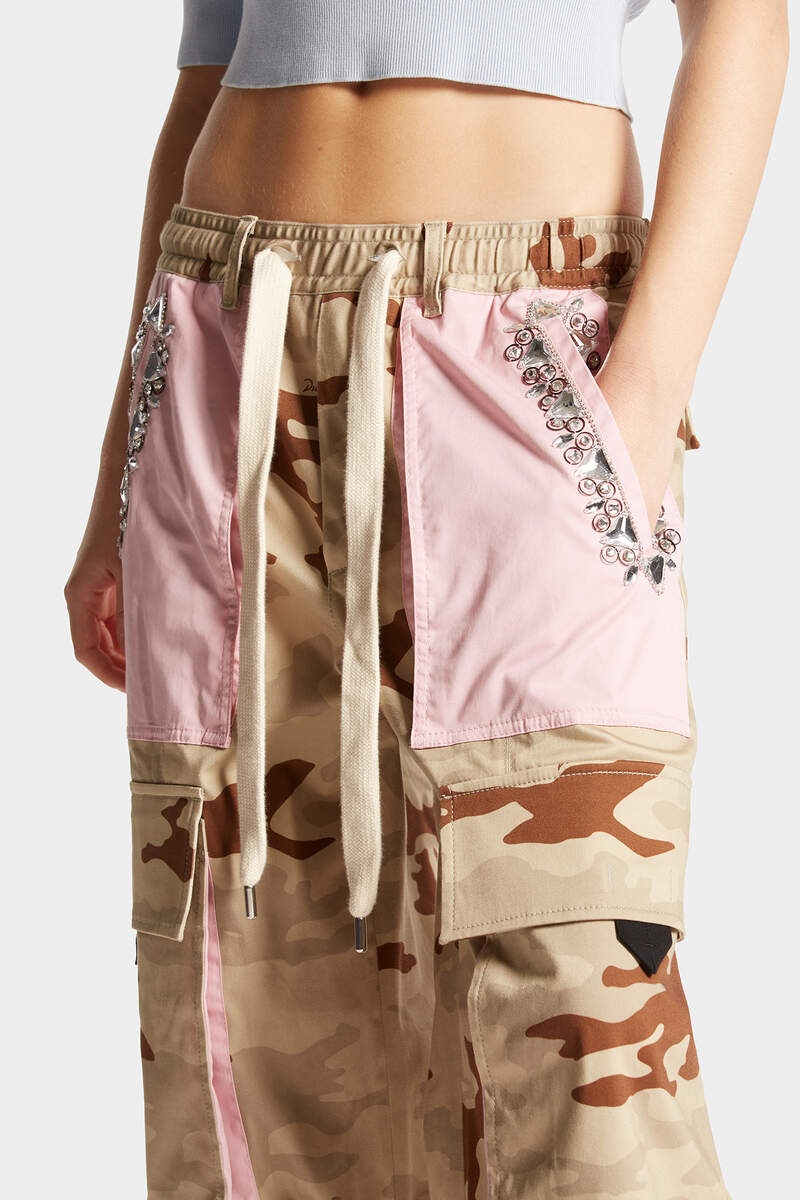 DIAMOND CAMOU CARGO PANTS - 5