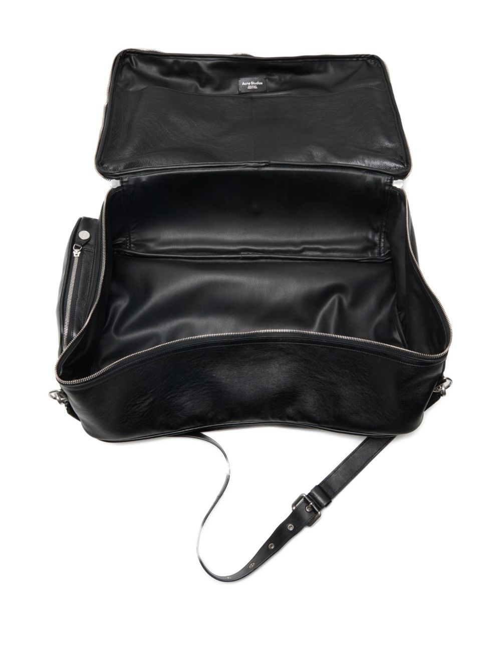 zip-fastening leather shoulder bag - 3