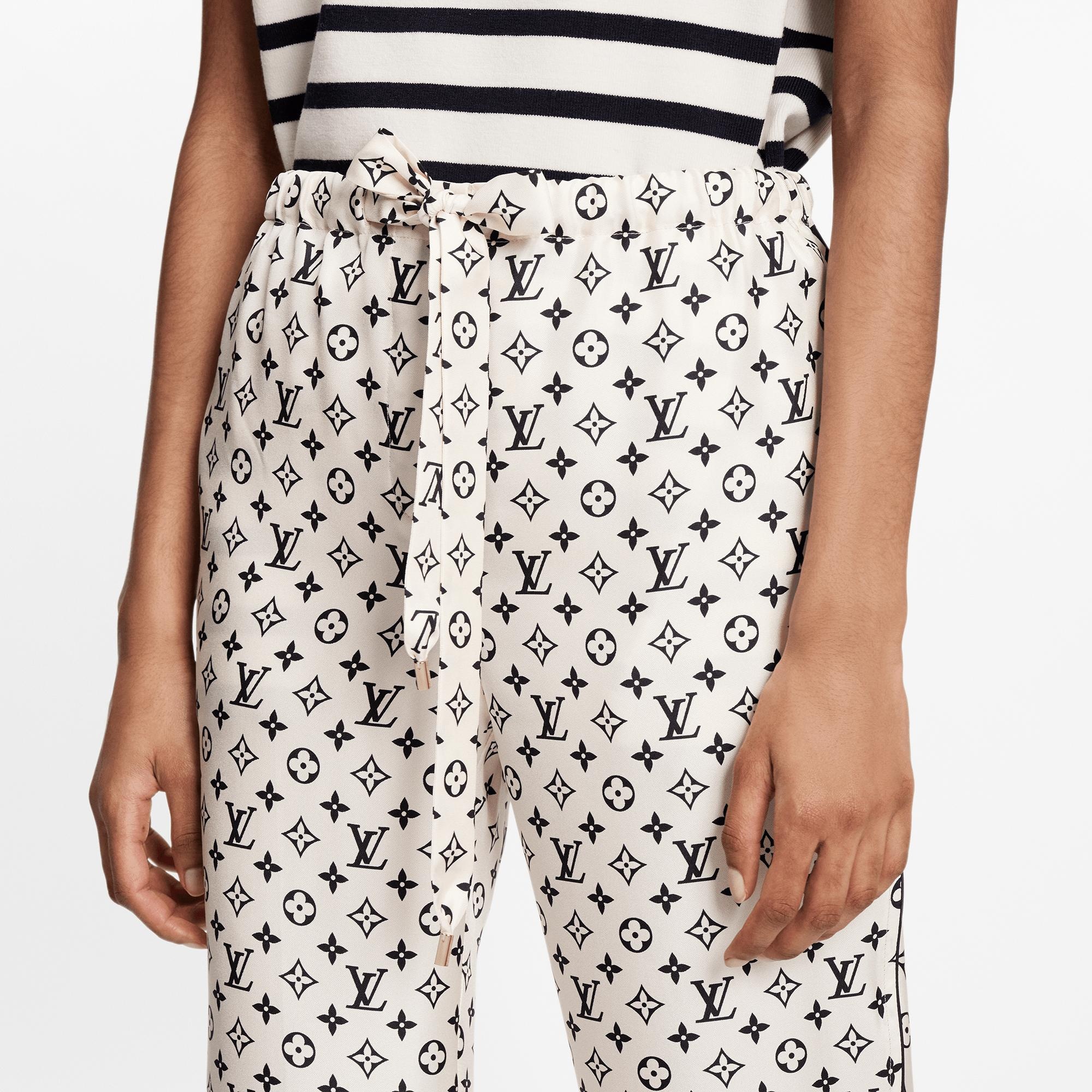 Two-Tone Monogram Pajama Pants - 3