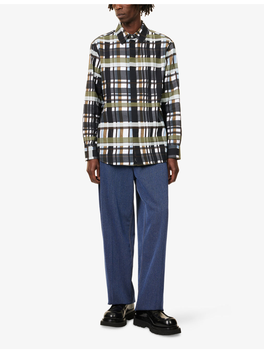 Check-Print Long-Sleeves Cotton-Poplin Shirt - 2