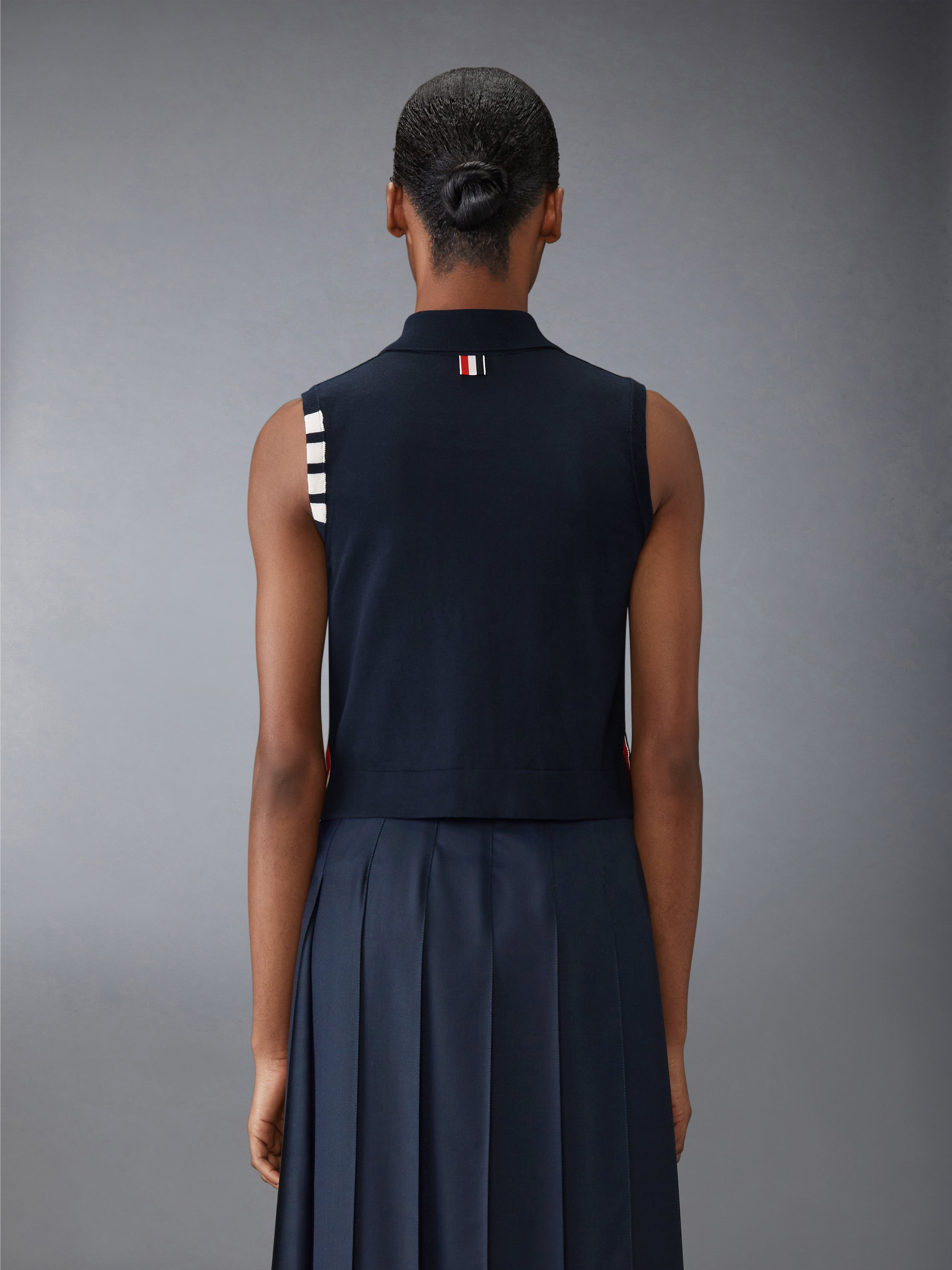 COTTON 4-BAR CROPPED SHIRT - 3