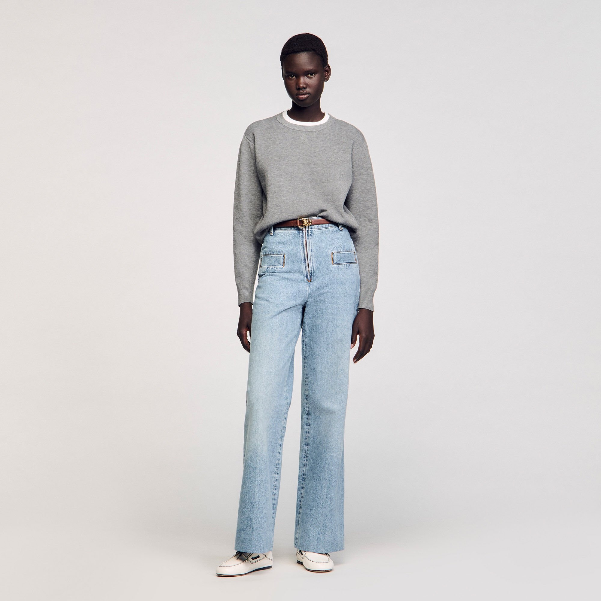 CONTRAST COLLAR JUMPER - 1