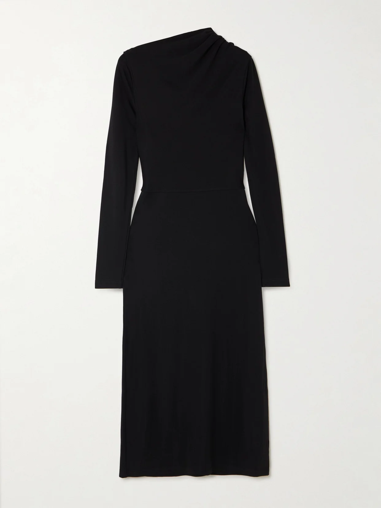 Gathered Stretch-jersey Midi Dress - 1