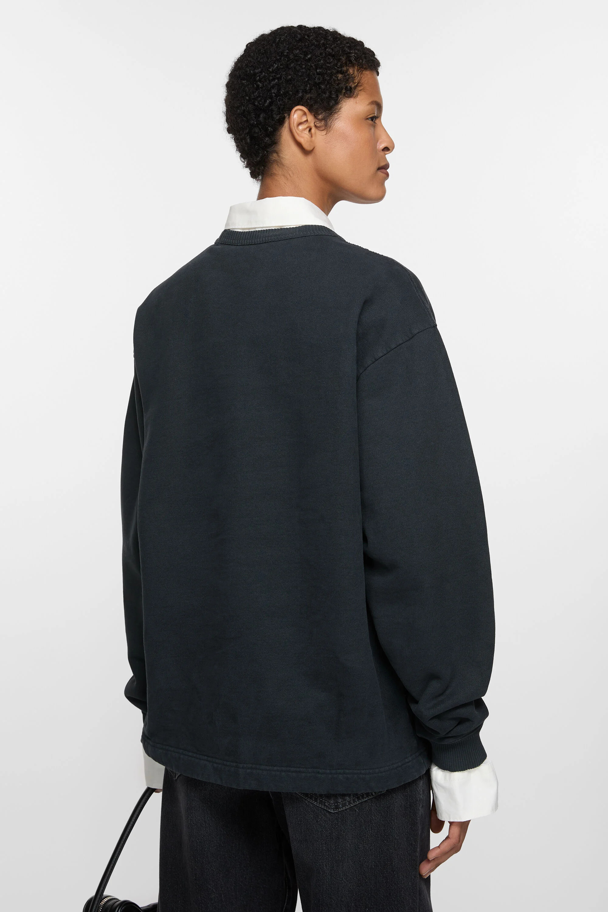 Logo stamp sweater - Black - 3