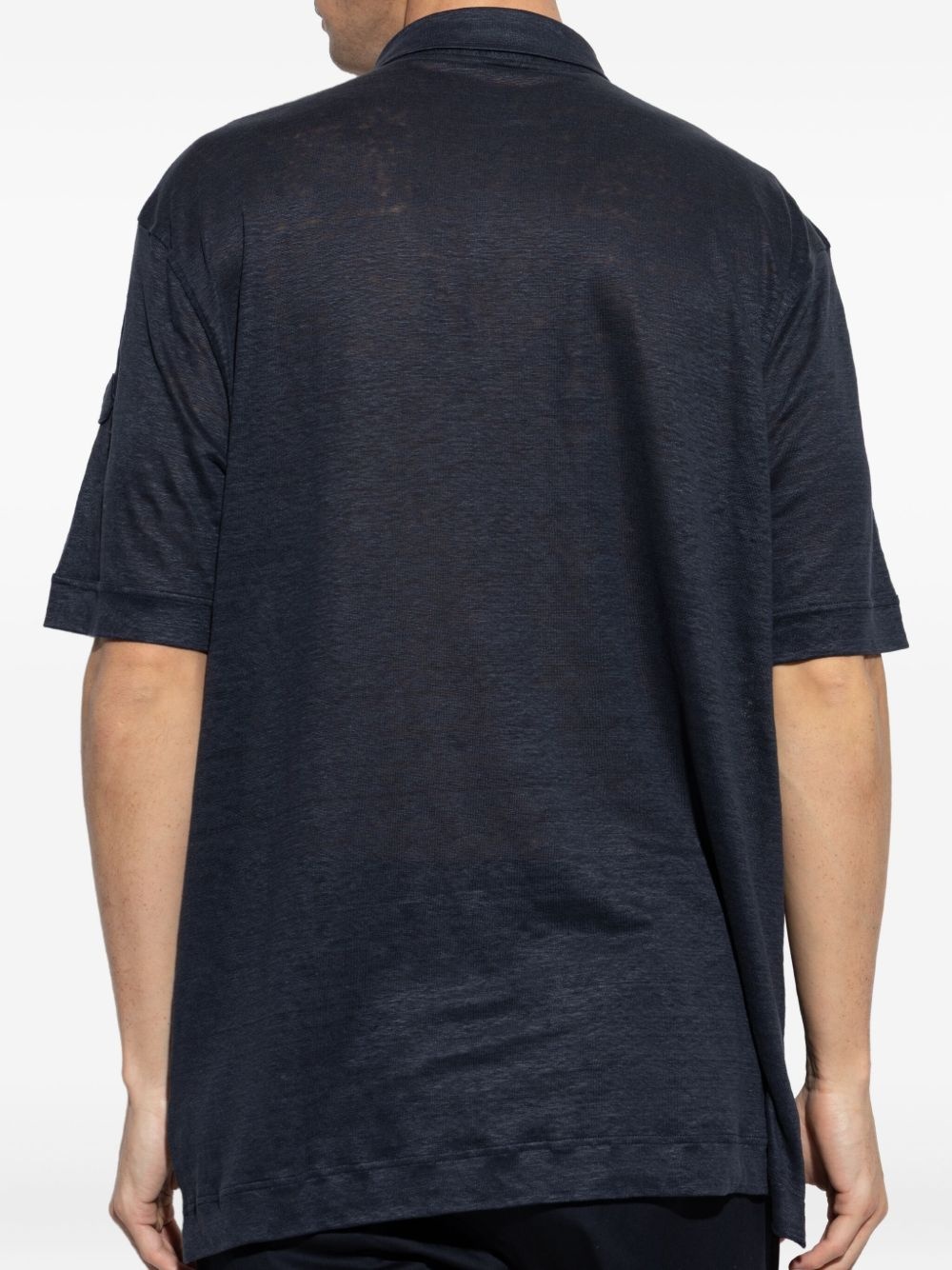 linen polo shirt - 4