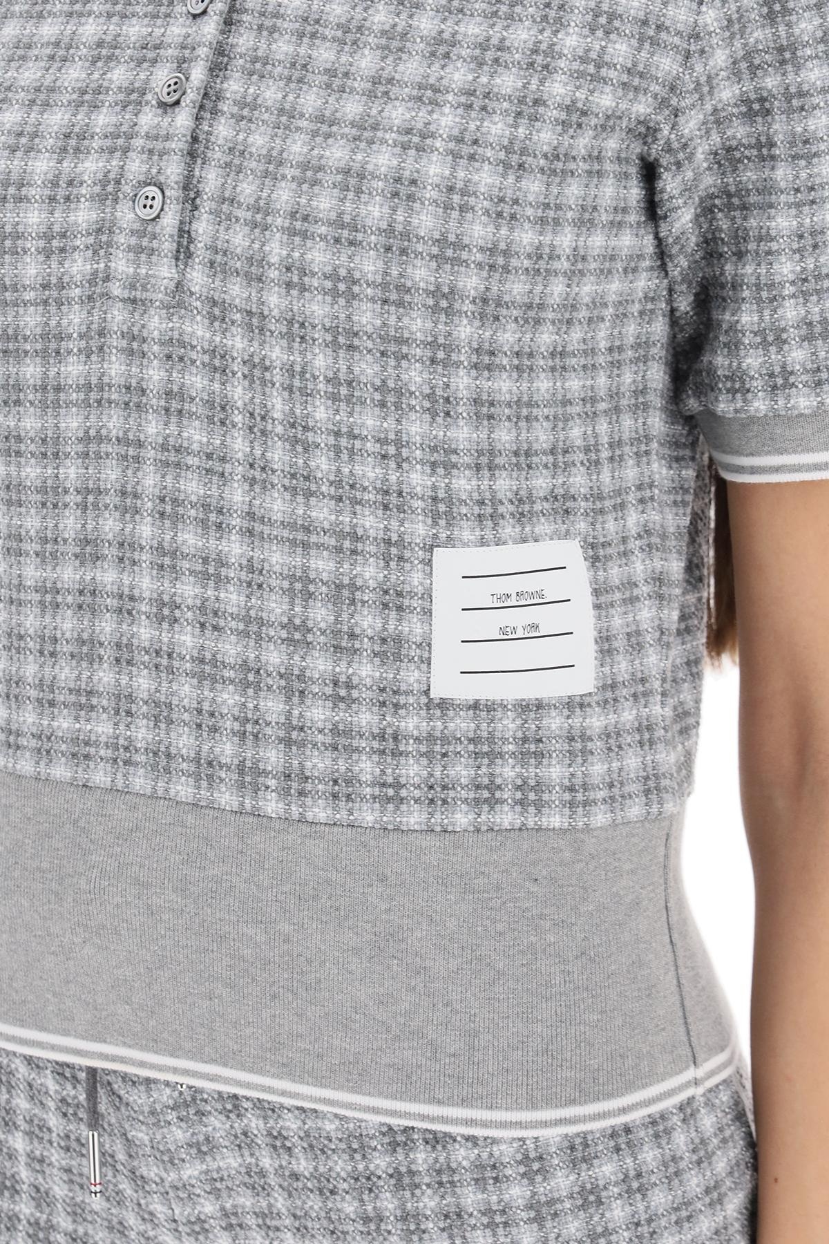 THOM BROWNE - Check tweed polo shirt - 5