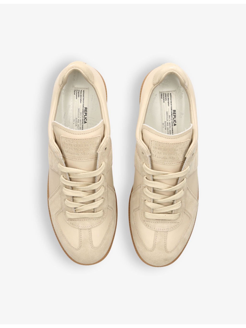 Replica panelled leather low-top trainers - 2