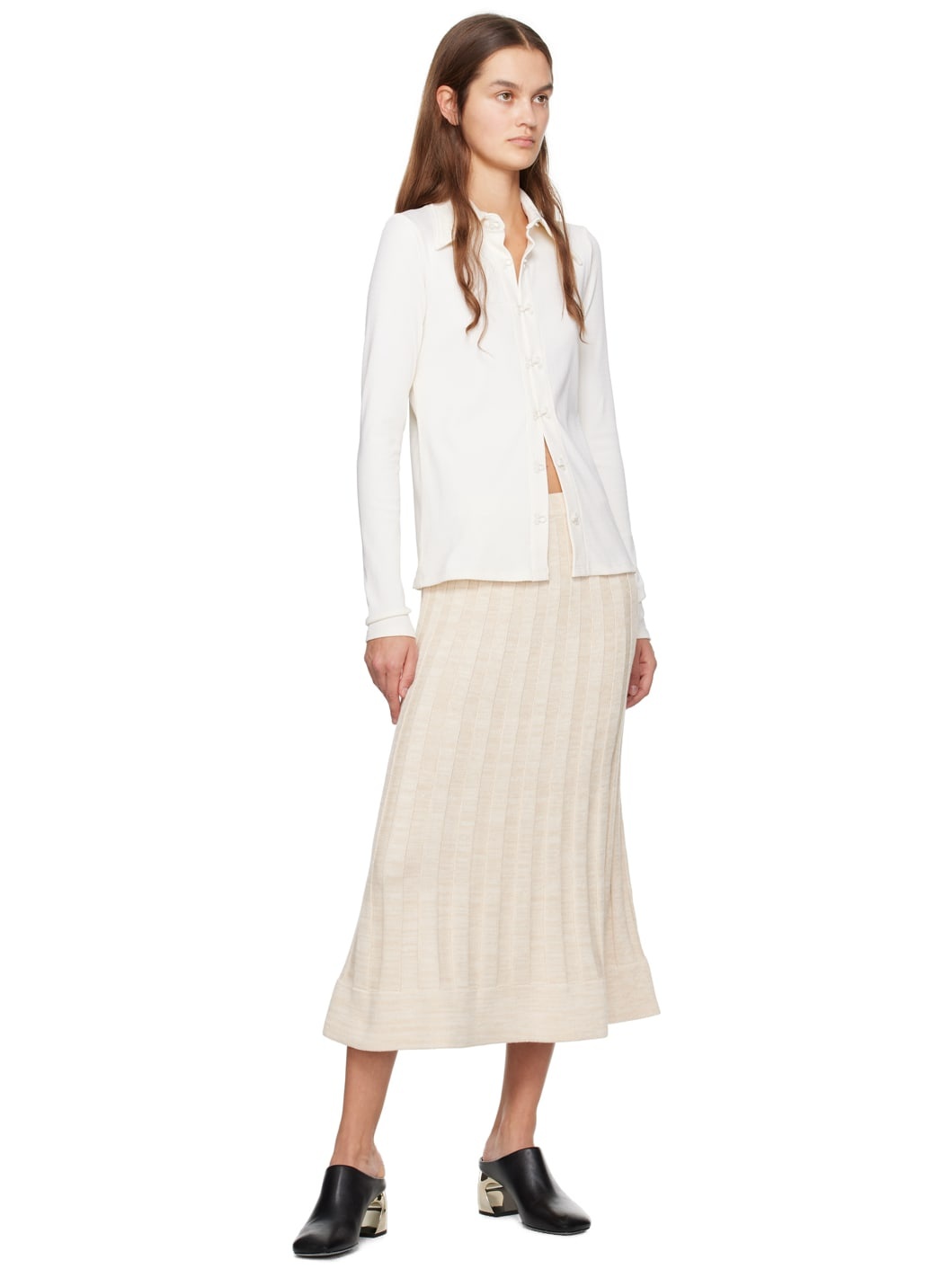 Beige Traveling Midi Skirt - 4