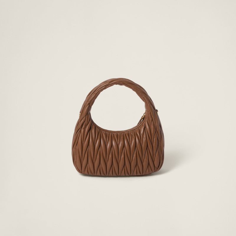 Wander matelassé nappa leather hobo bag 3