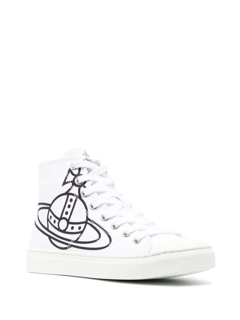 Orb-print canvas high-top sneakers - 2