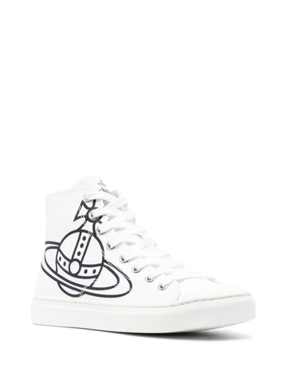 Vivienne Westwood Orb-print canvas high-top sneakers outlook