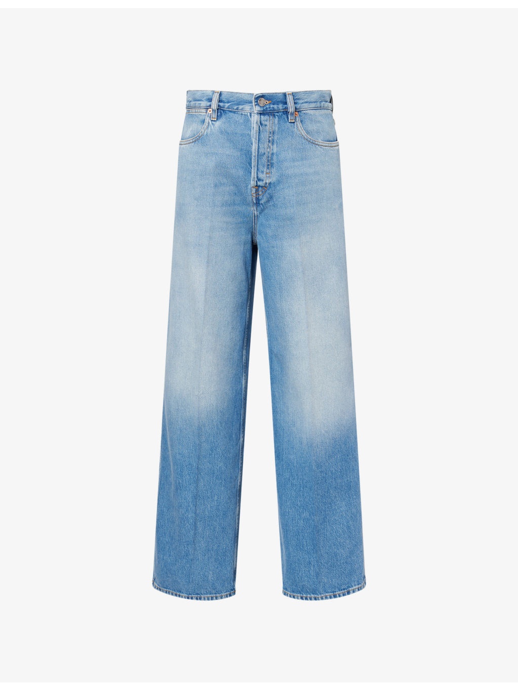 Wide-Leg Petite-Fit Denim Jeans - 1