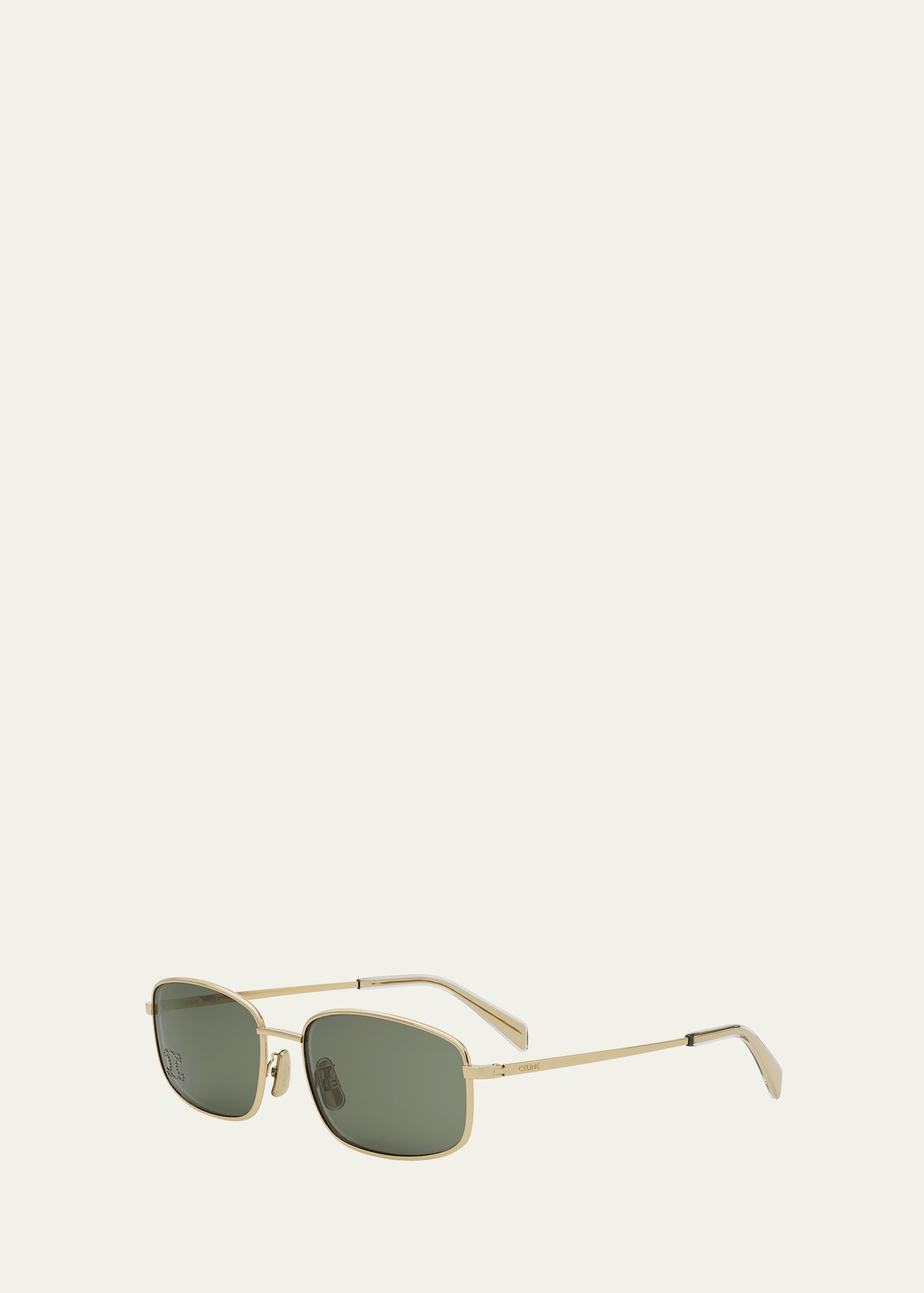 Embellished Triomphe Metal Rectangle Sunglasses - 2