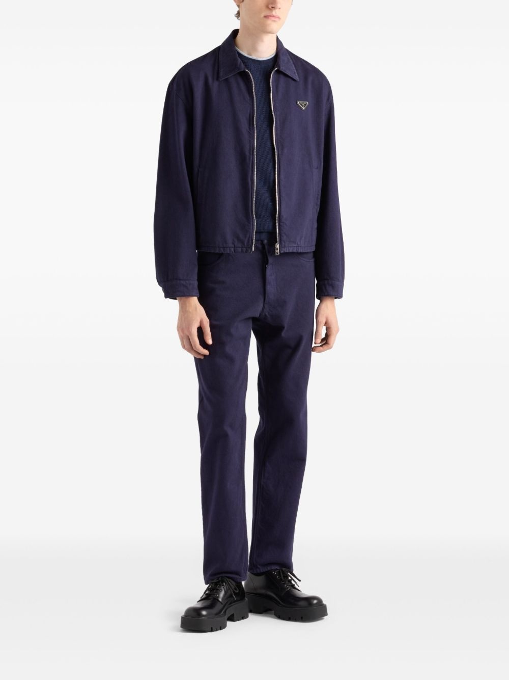 logo straight jeans - 2