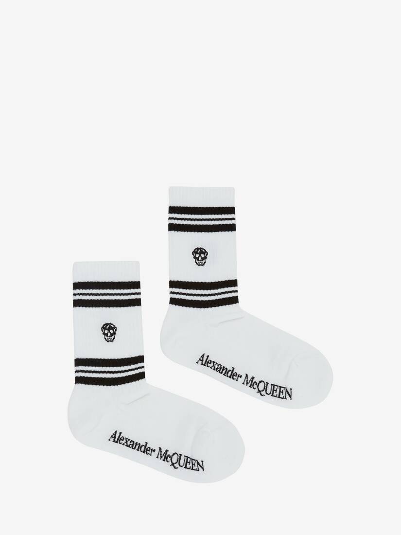 Skull Sport Socks in White/black - 1