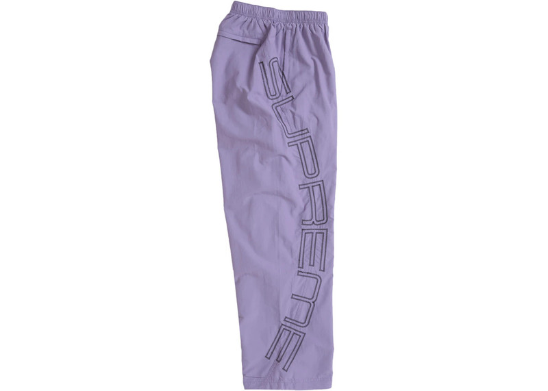 Supreme Supreme Spellout Embroidered Track Pant (SS25) Dusty Purple outlook