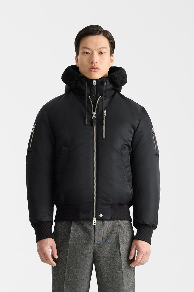 AUGUST-Z bomber jacket with shearling-trimmed hood 3