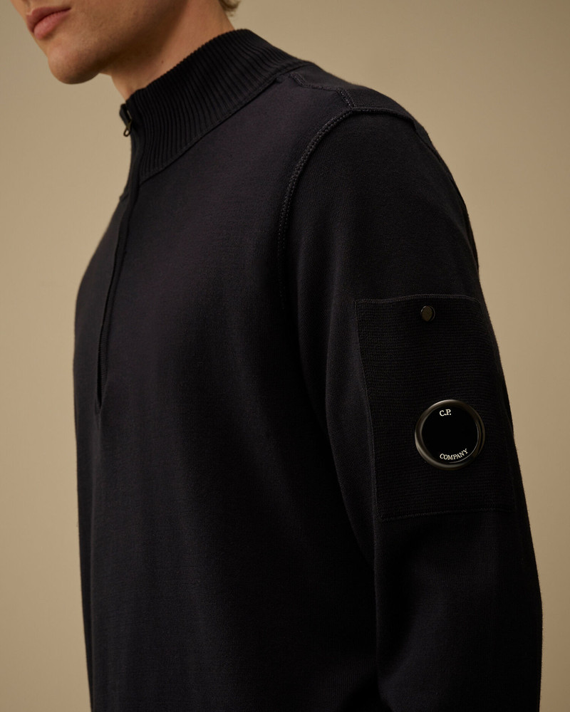 Cotton Sea Island Half Zip Lens Sweater 5