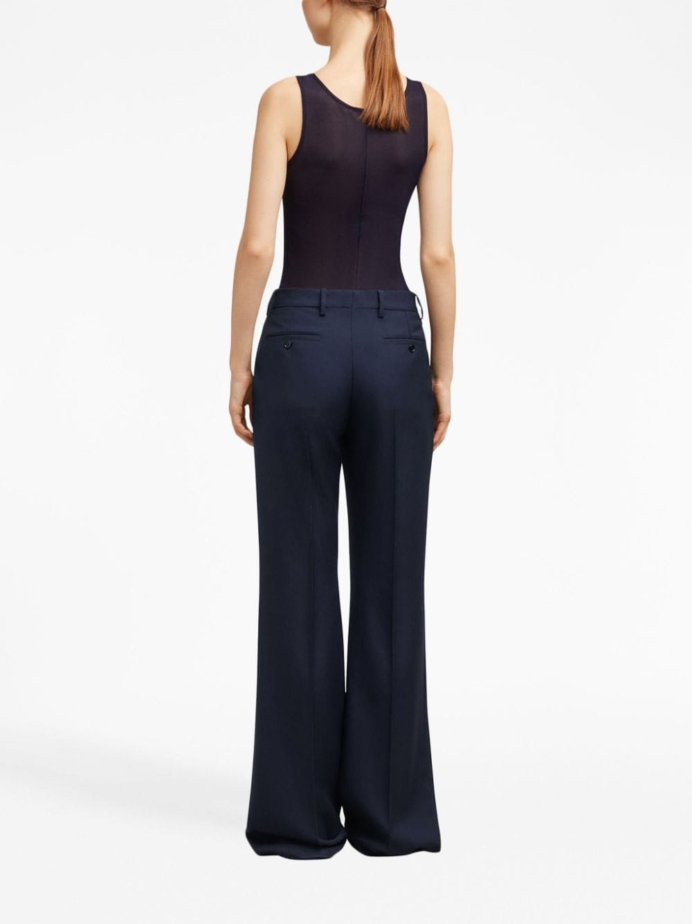 virgin wool wide-leg trousers - 5