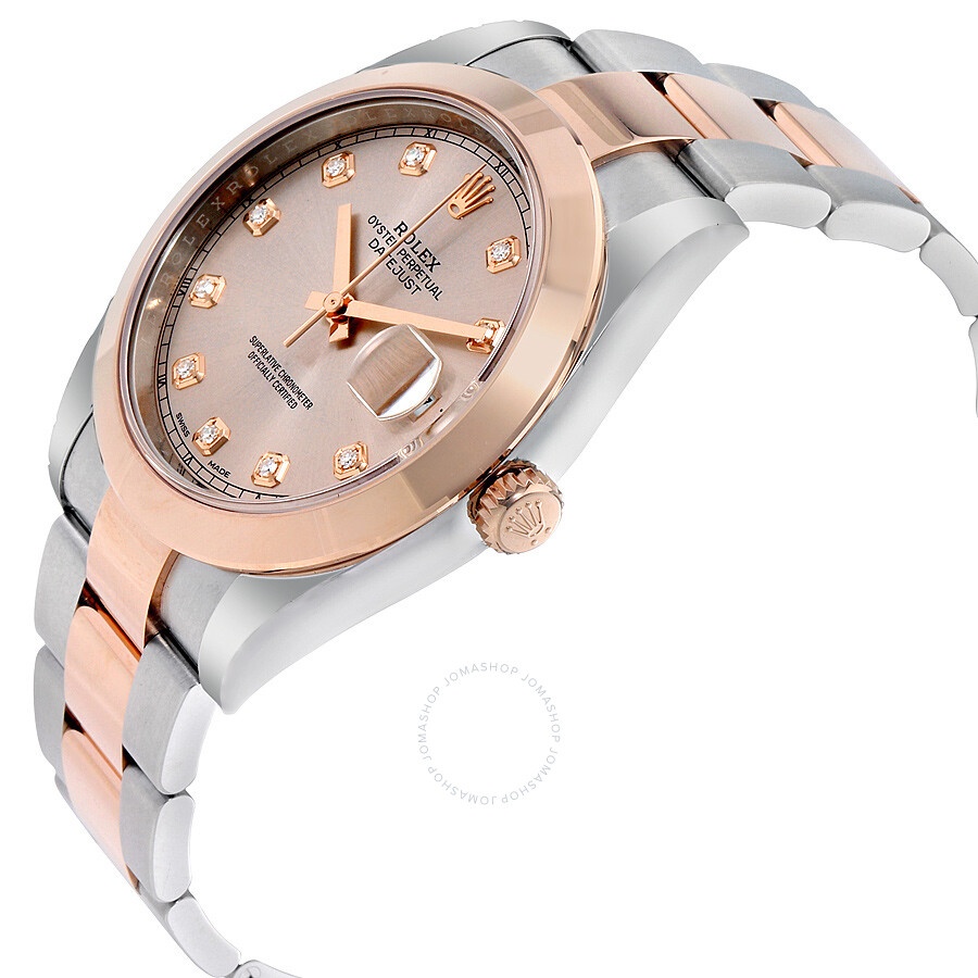 Rolex Datejust Sundust Diamond Dial Steel and 18K Everose Gold Men's Watch 126301SNDO - 2