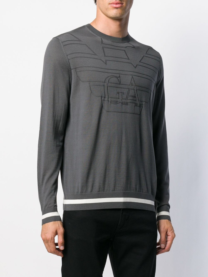 logo embroidered sweater 3