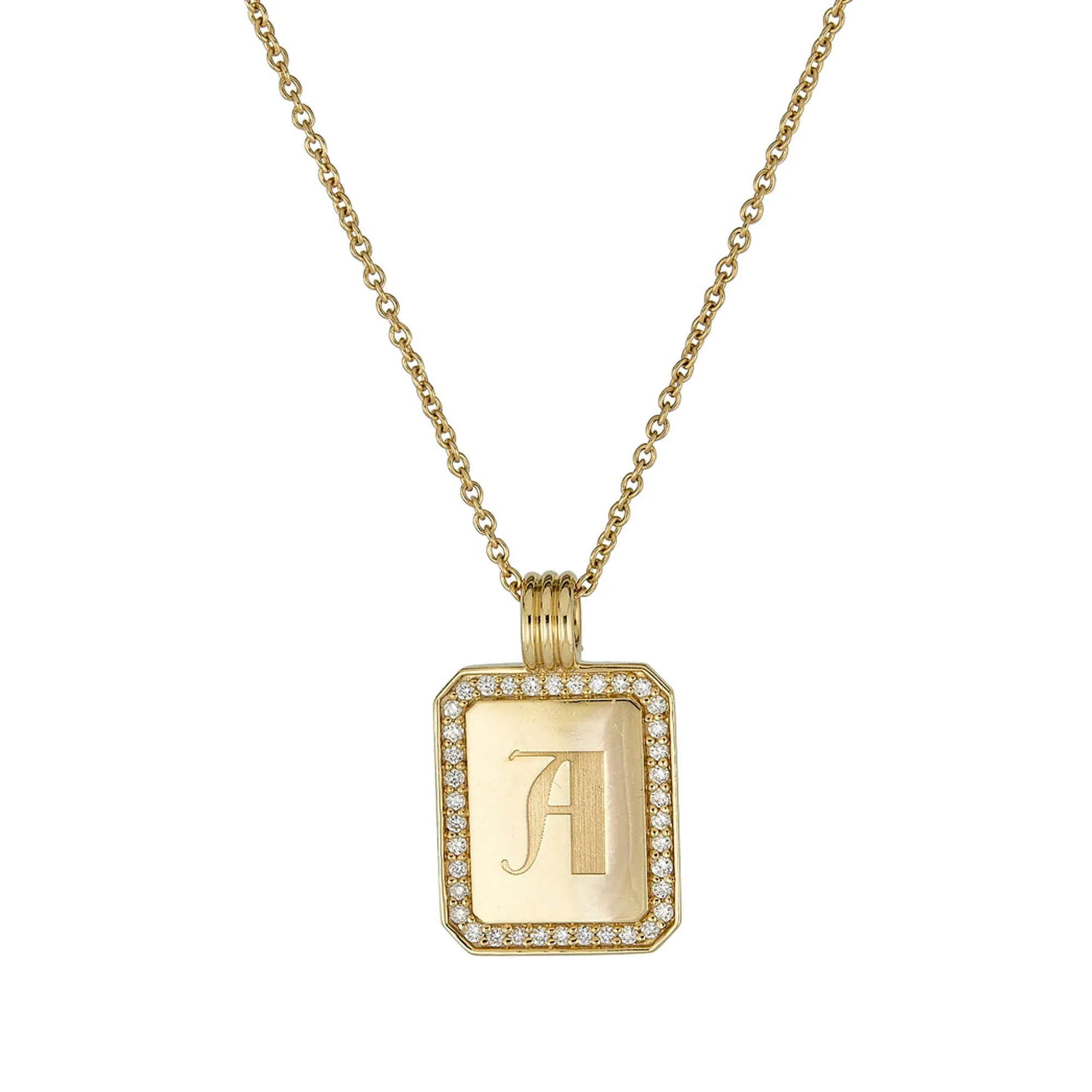Diamond Beekman Dog Tag Necklace - 1