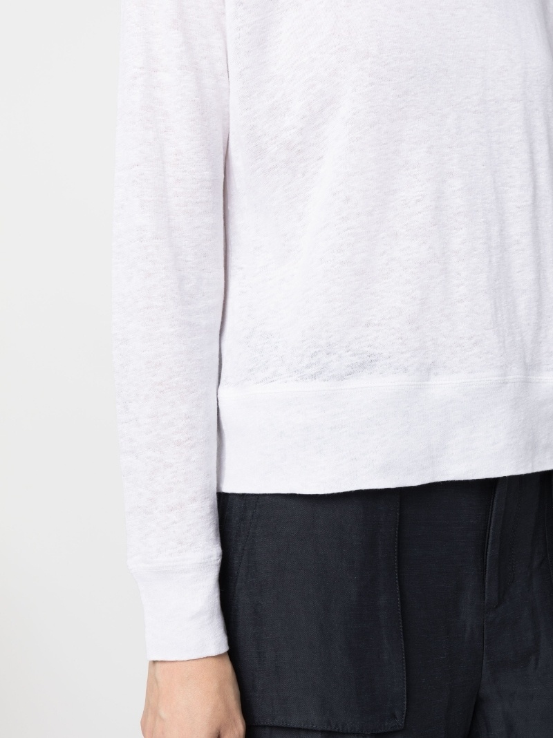 slub-texture linen sweatshirt - 10