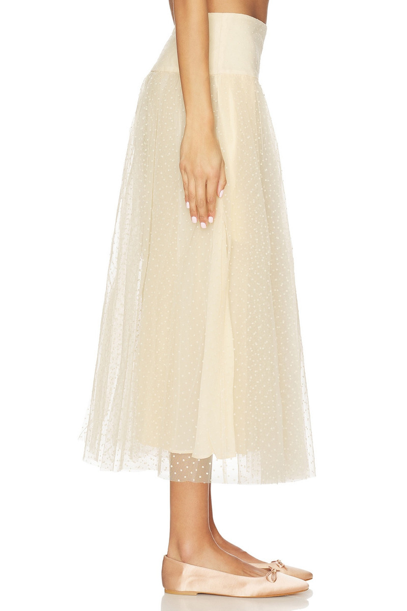 Zimmermann Tulle Dot Midi Skirt outlook