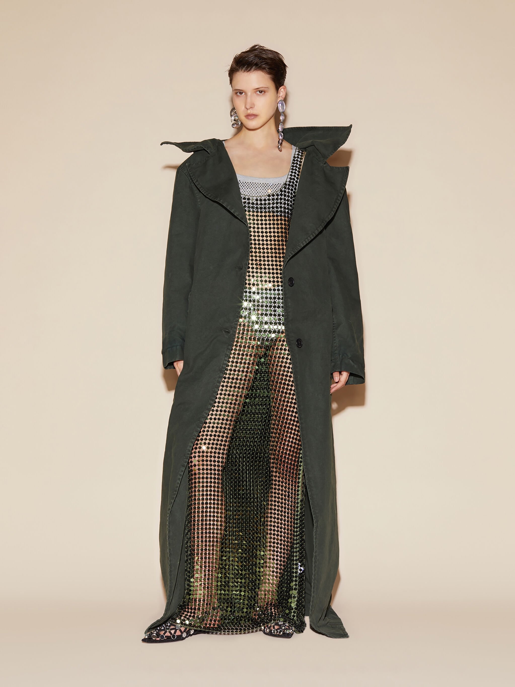 IVY GREEN LONG COAT - 2