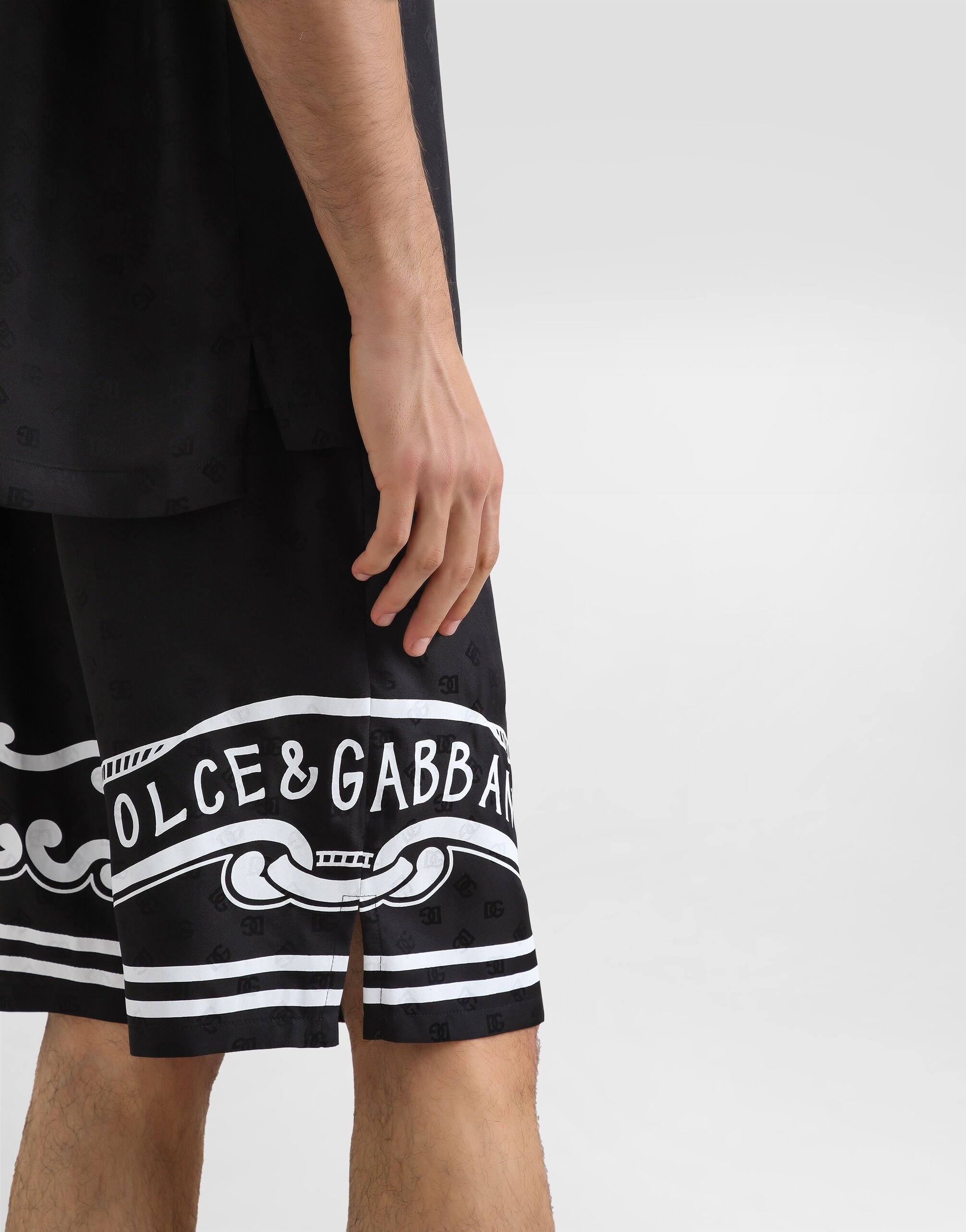 Silk shorts with bandanna-print details - 5